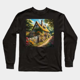 Peaceful Home Down a Country Lane Long Sleeve T-Shirt